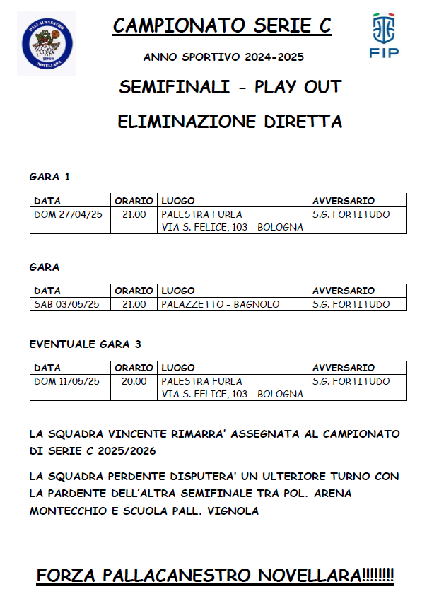 CAMPIONATO SERIE C . PLAY OUT . PRIMO TURNO 1