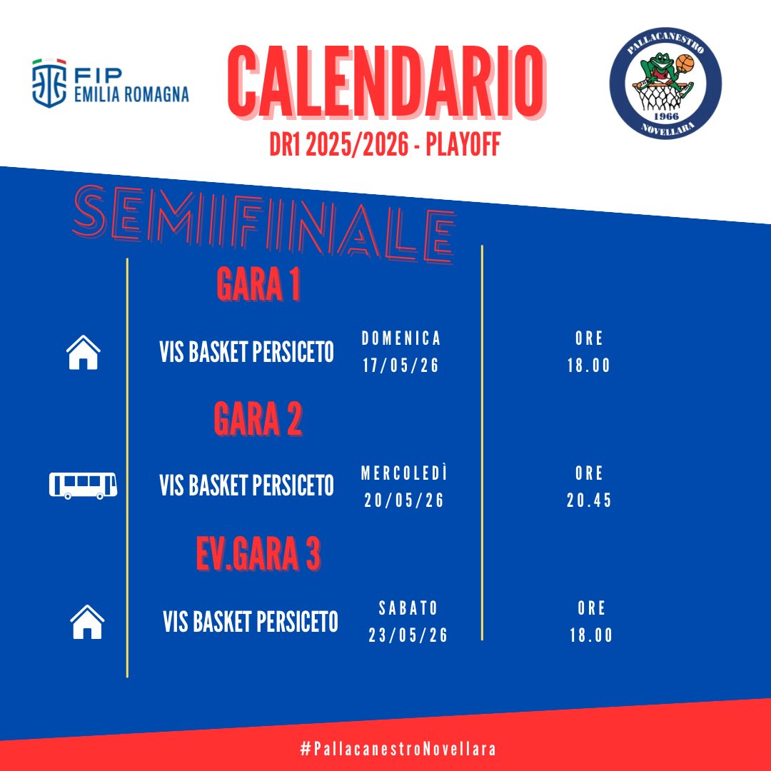 LOCANDINA CALENDARIO SEMIFINALI PLAY OFF